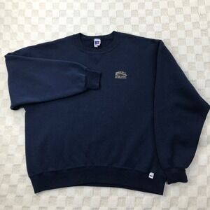 VINTAGE Russell Athletic Sweatshirt Mens XL Blue Grunge Skater Faded 90s Y2K